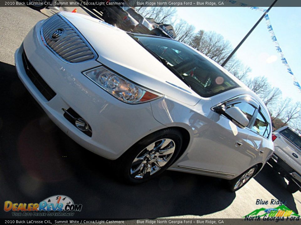 2010 Buick LaCrosse CXL Summit White / Cocoa/Light Cashmere Photo #24