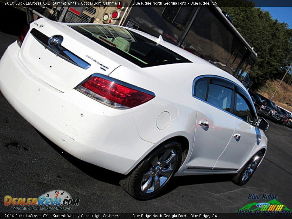 2010 Buick LaCrosse CXL Summit White / Cocoa/Light Cashmere Photo #26