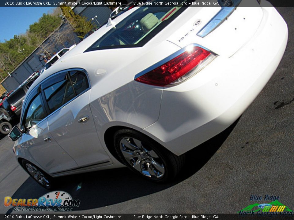 2010 Buick LaCrosse CXL Summit White / Cocoa/Light Cashmere Photo #27