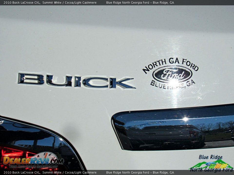 2010 Buick LaCrosse CXL Summit White / Cocoa/Light Cashmere Photo #28