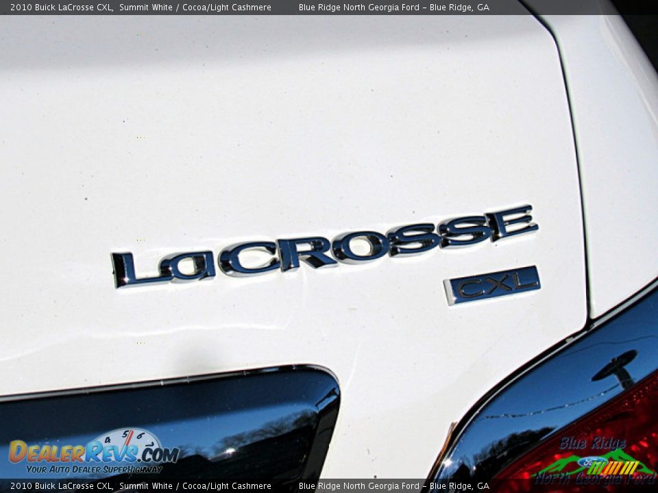 2010 Buick LaCrosse CXL Summit White / Cocoa/Light Cashmere Photo #29