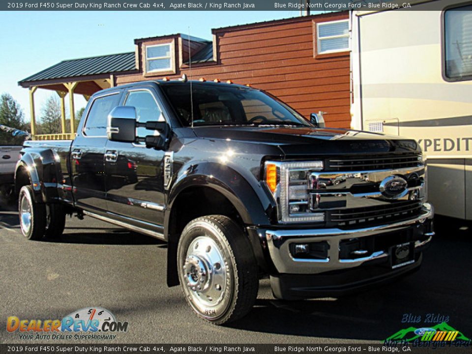 2019 Ford F450 Super Duty King Ranch Crew Cab 4x4 Agate Black / King Ranch Java Photo #7
