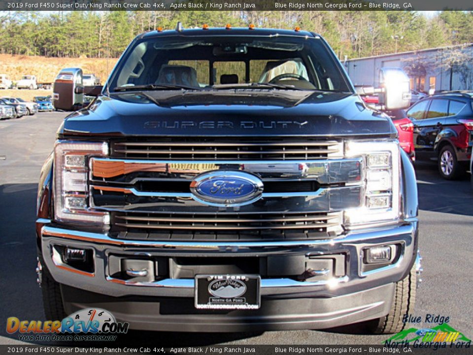 2019 Ford F450 Super Duty King Ranch Crew Cab 4x4 Agate Black / King Ranch Java Photo #8