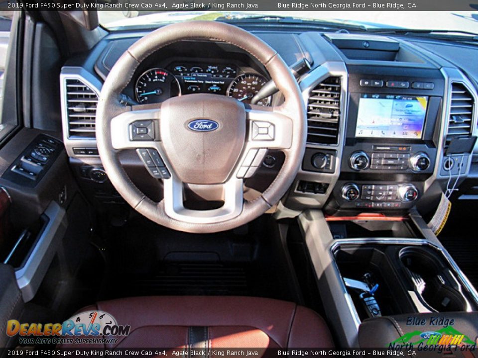 2019 Ford F450 Super Duty King Ranch Crew Cab 4x4 Agate Black / King Ranch Java Photo #14