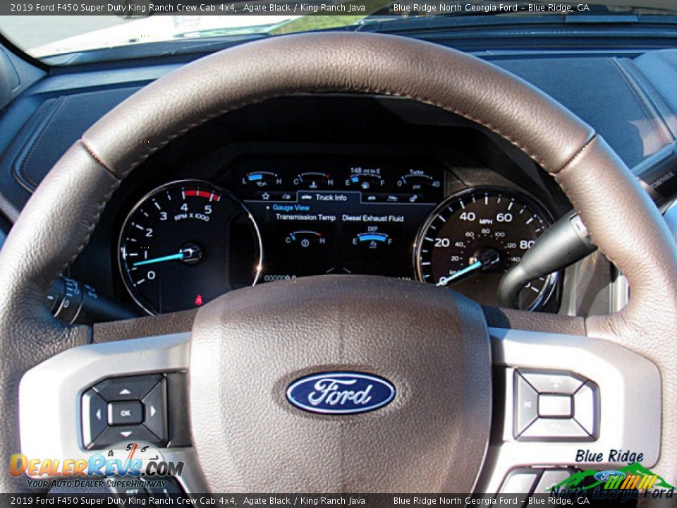 2019 Ford F450 Super Duty King Ranch Crew Cab 4x4 Agate Black / King Ranch Java Photo #17