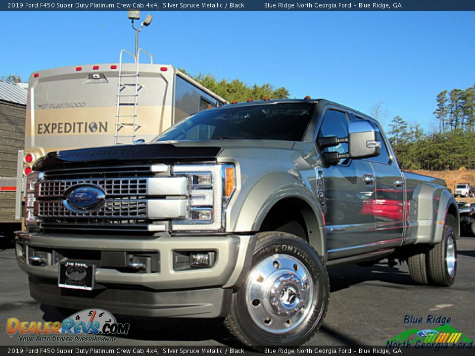 2019 Ford F450 Super Duty Platinum Crew Cab 4x4 Silver Spruce Metallic / Black Photo #1