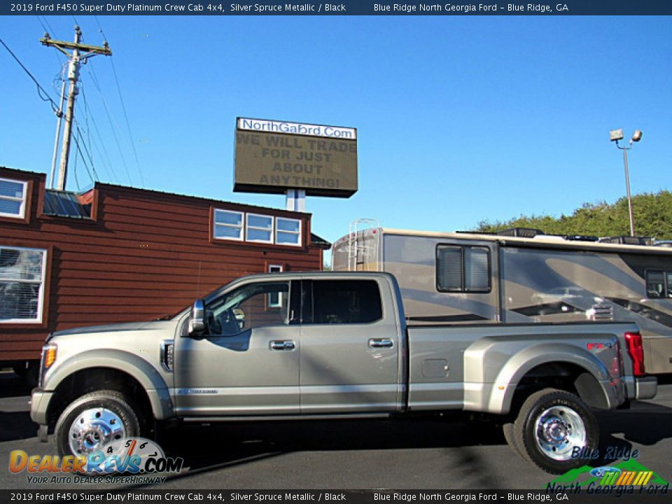 2019 Ford F450 Super Duty Platinum Crew Cab 4x4 Silver Spruce Metallic / Black Photo #2