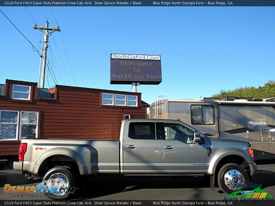 2019 Ford F450 Super Duty Platinum Crew Cab 4x4 Silver Spruce Metallic / Black Photo #6