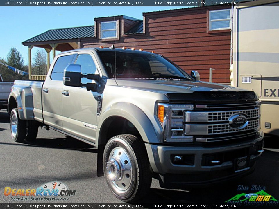 2019 Ford F450 Super Duty Platinum Crew Cab 4x4 Silver Spruce Metallic / Black Photo #7