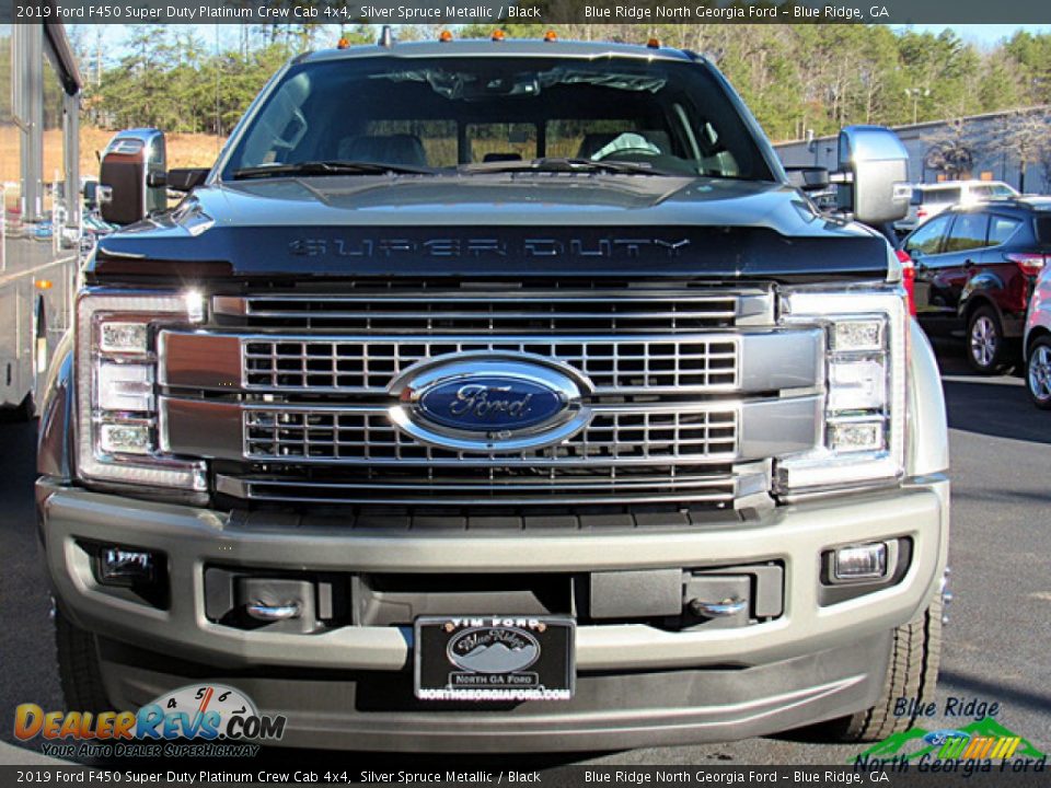 2019 Ford F450 Super Duty Platinum Crew Cab 4x4 Silver Spruce Metallic / Black Photo #8