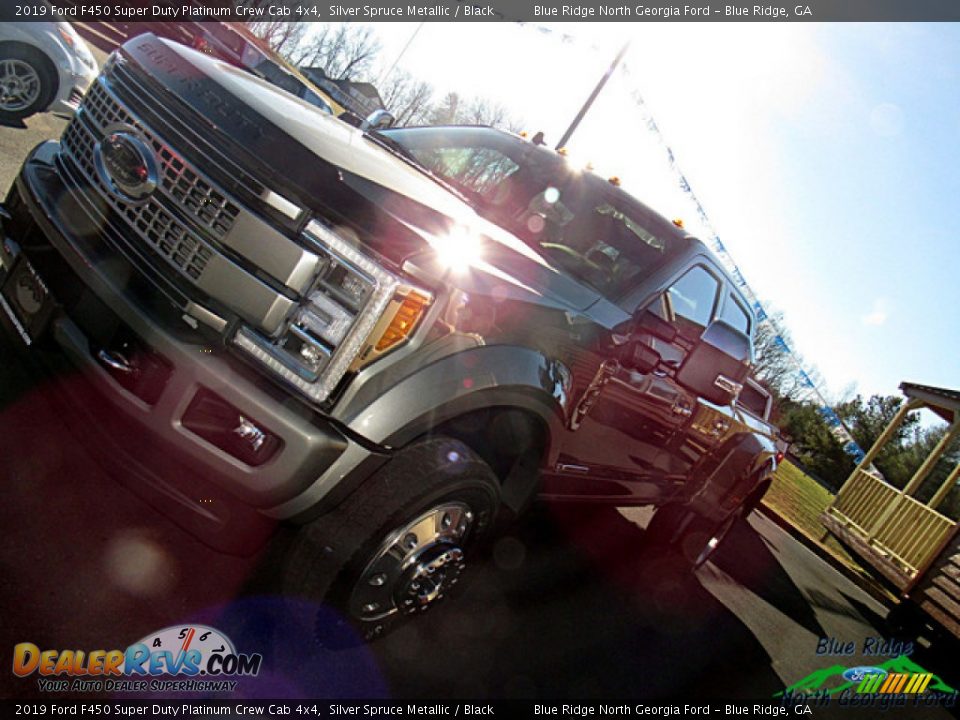 2019 Ford F450 Super Duty Platinum Crew Cab 4x4 Silver Spruce Metallic / Black Photo #36