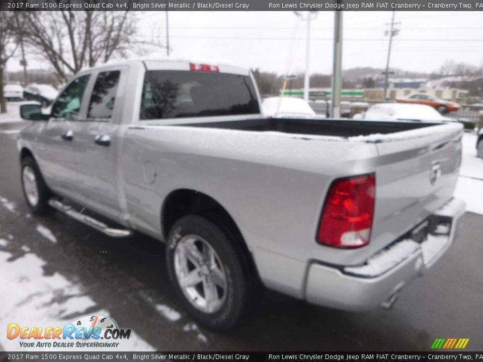 2017 Ram 1500 Express Quad Cab 4x4 Bright Silver Metallic / Black/Diesel Gray Photo #8