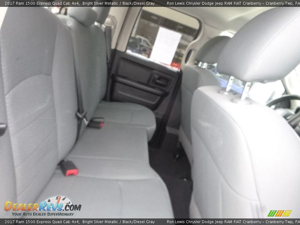2017 Ram 1500 Express Quad Cab 4x4 Bright Silver Metallic / Black/Diesel Gray Photo #11