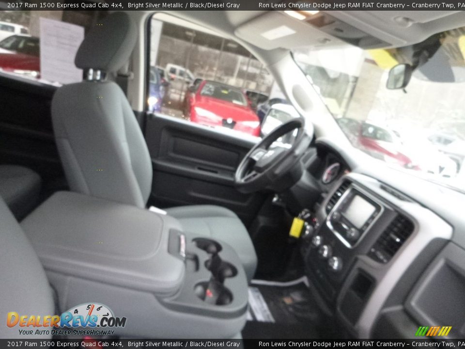 2017 Ram 1500 Express Quad Cab 4x4 Bright Silver Metallic / Black/Diesel Gray Photo #13