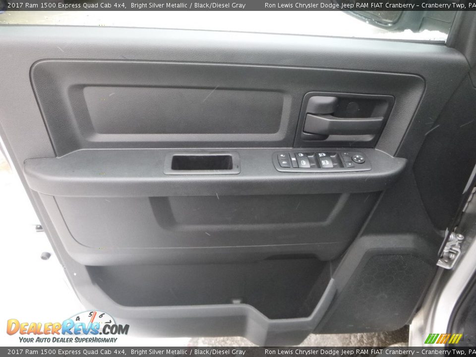 2017 Ram 1500 Express Quad Cab 4x4 Bright Silver Metallic / Black/Diesel Gray Photo #16