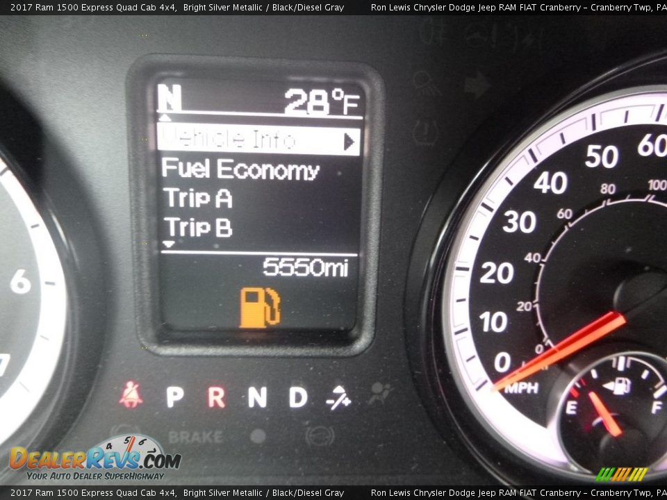 2017 Ram 1500 Express Quad Cab 4x4 Bright Silver Metallic / Black/Diesel Gray Photo #19