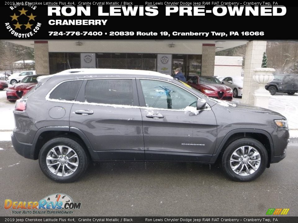 2019 Jeep Cherokee Latitude Plus 4x4 Granite Crystal Metallic / Black Photo #1