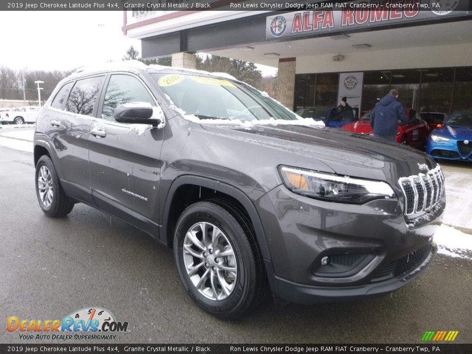 2019 Jeep Cherokee Latitude Plus 4x4 Granite Crystal Metallic / Black Photo #4