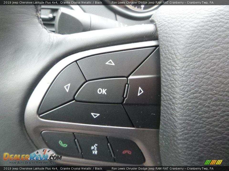 2019 Jeep Cherokee Latitude Plus 4x4 Granite Crystal Metallic / Black Photo #20