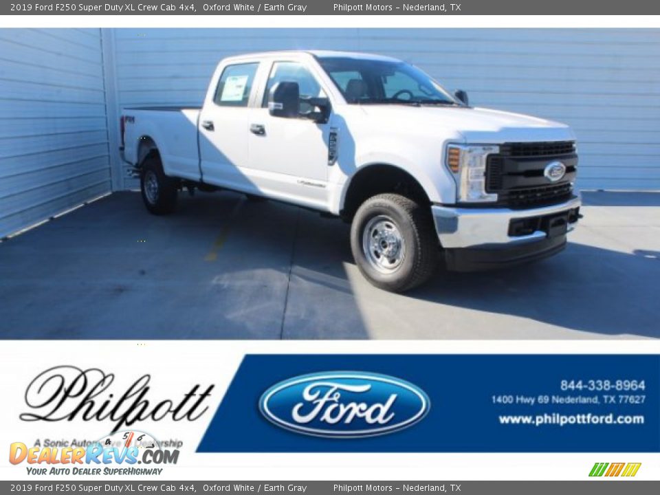 2019 Ford F250 Super Duty XL Crew Cab 4x4 Oxford White / Earth Gray Photo #1