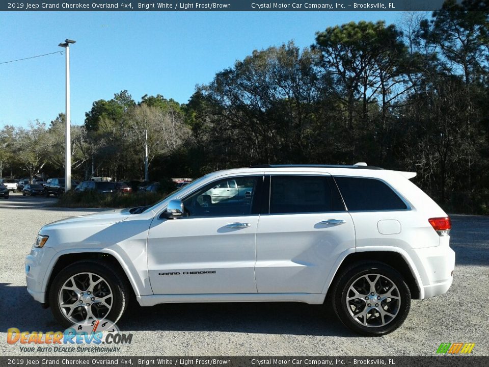 2019 Jeep Grand Cherokee Overland 4x4 Bright White / Light Frost/Brown Photo #2