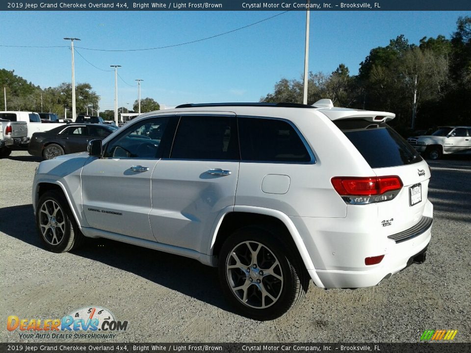 2019 Jeep Grand Cherokee Overland 4x4 Bright White / Light Frost/Brown Photo #3