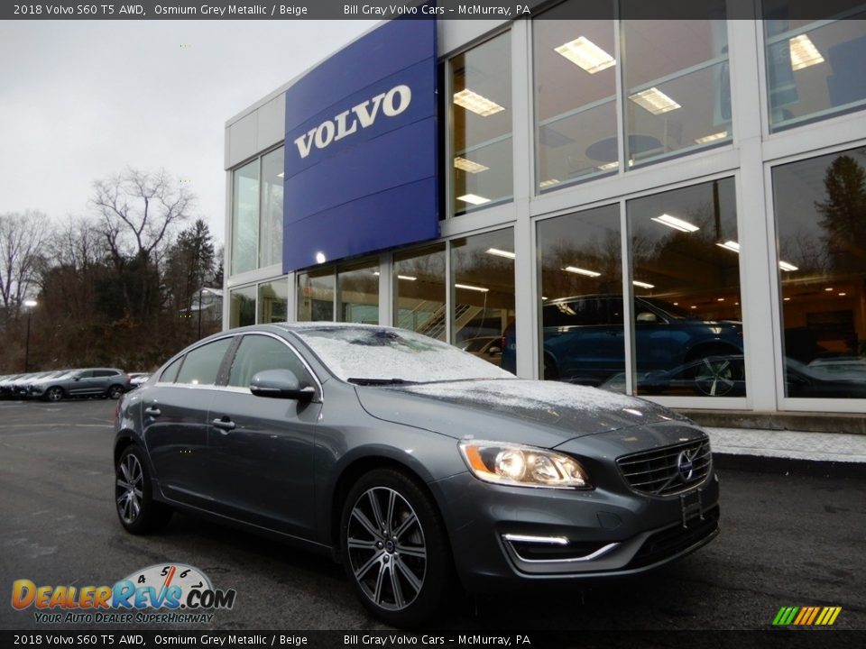 2018 Volvo S60 T5 AWD Osmium Grey Metallic / Beige Photo #1
