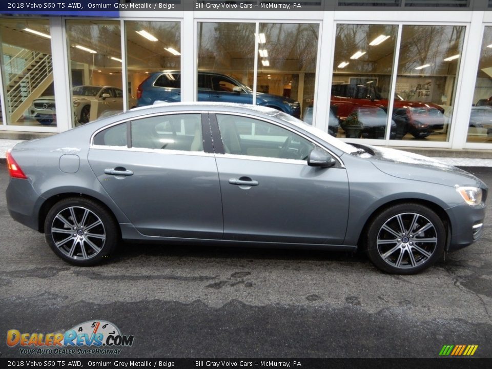 2018 Volvo S60 T5 AWD Osmium Grey Metallic / Beige Photo #2