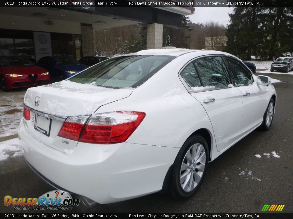 2013 Honda Accord EX-L V6 Sedan White Orchid Pearl / Ivory Photo #2