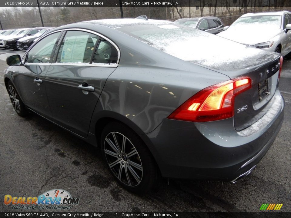 2018 Volvo S60 T5 AWD Osmium Grey Metallic / Beige Photo #6