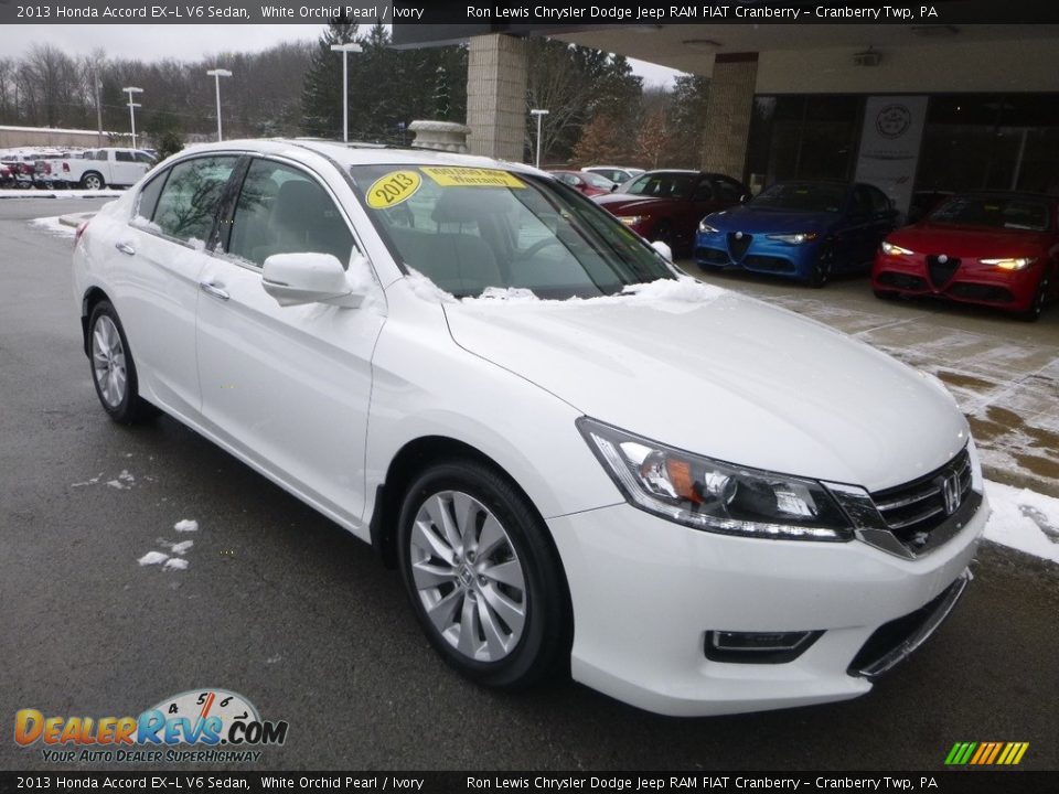 2013 Honda Accord EX-L V6 Sedan White Orchid Pearl / Ivory Photo #4