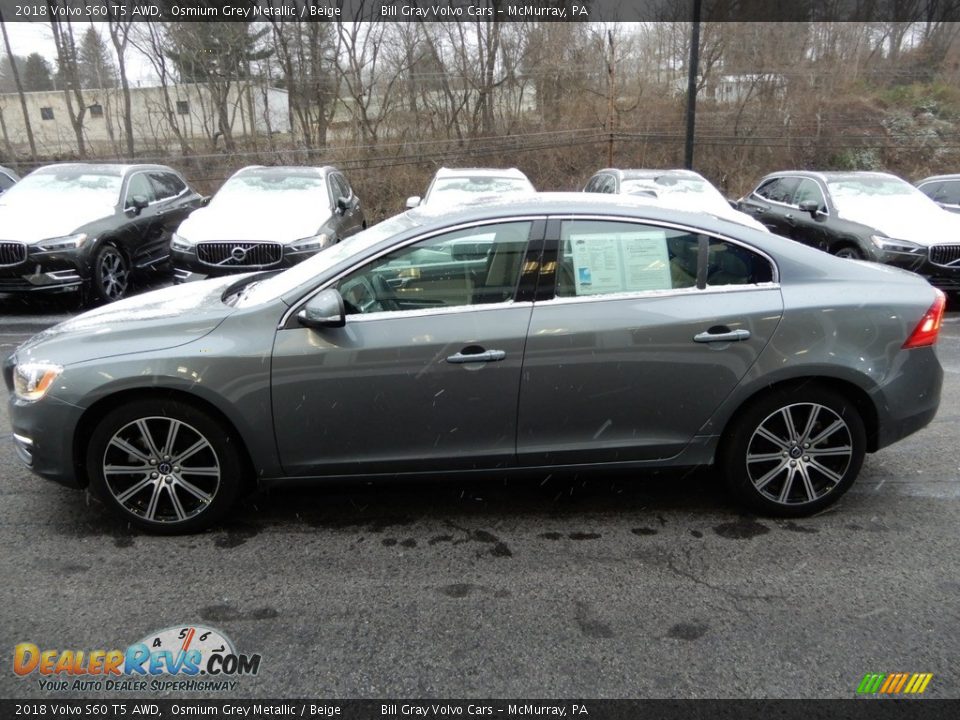 2018 Volvo S60 T5 AWD Osmium Grey Metallic / Beige Photo #7