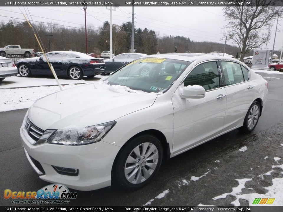 2013 Honda Accord EX-L V6 Sedan White Orchid Pearl / Ivory Photo #6