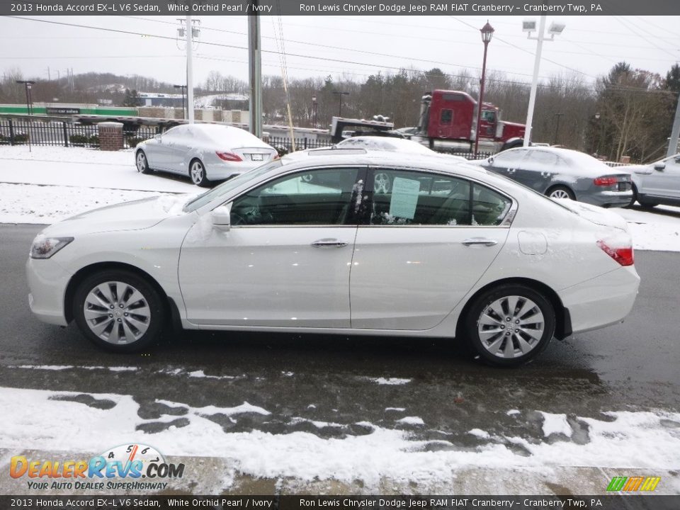 2013 Honda Accord EX-L V6 Sedan White Orchid Pearl / Ivory Photo #7