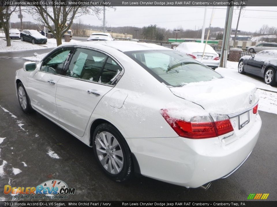 2013 Honda Accord EX-L V6 Sedan White Orchid Pearl / Ivory Photo #8
