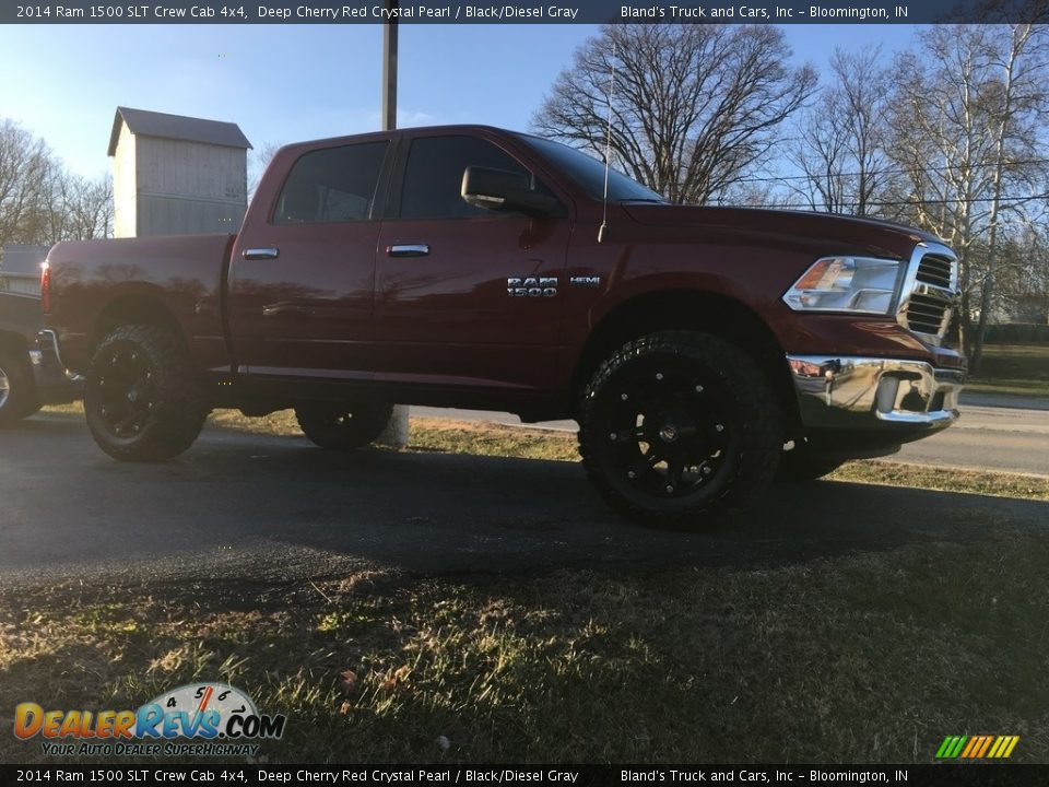 2014 Ram 1500 SLT Crew Cab 4x4 Deep Cherry Red Crystal Pearl / Black/Diesel Gray Photo #1