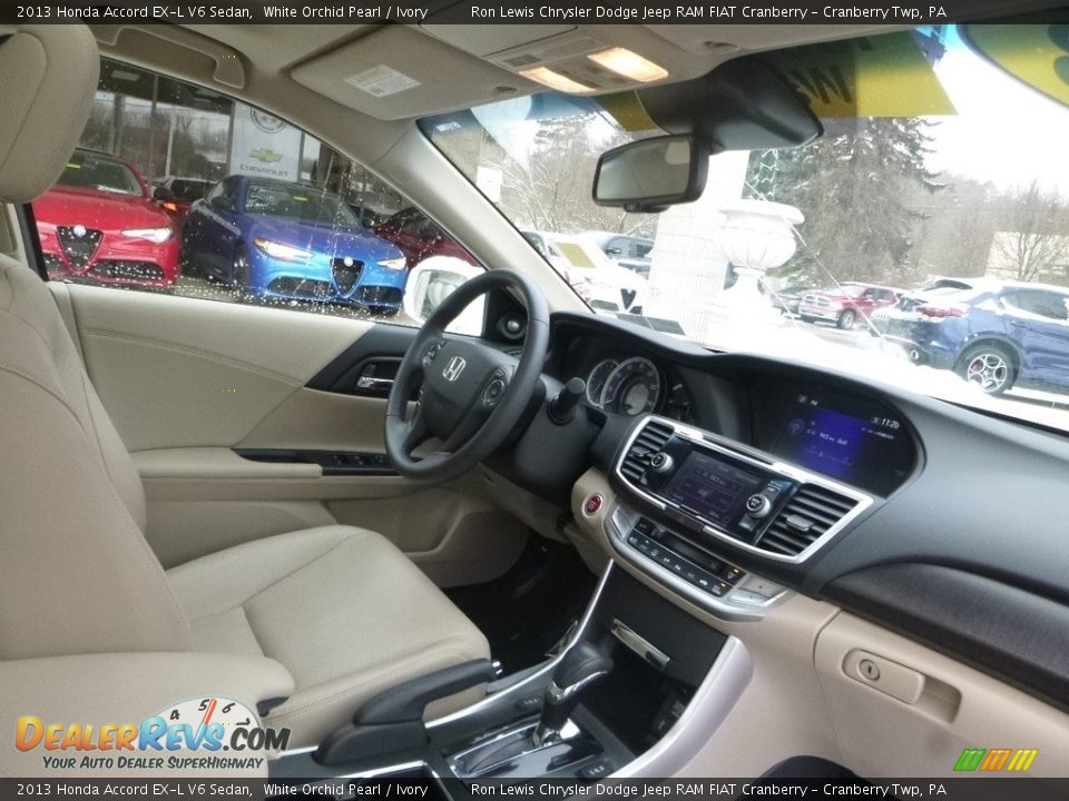 2013 Honda Accord EX-L V6 Sedan White Orchid Pearl / Ivory Photo #11