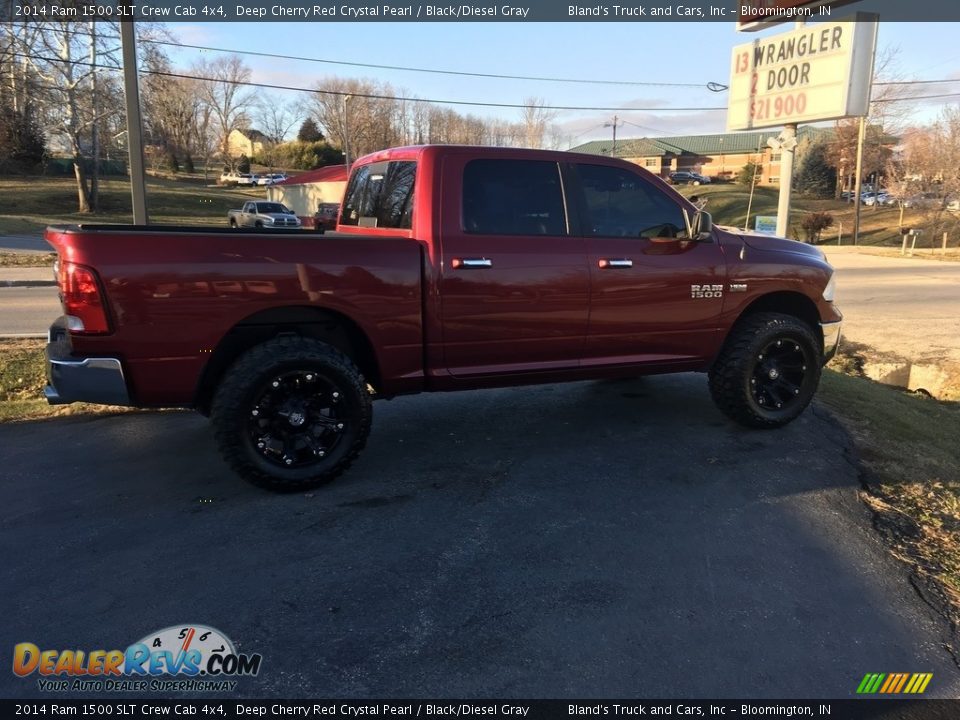 2014 Ram 1500 SLT Crew Cab 4x4 Deep Cherry Red Crystal Pearl / Black/Diesel Gray Photo #2