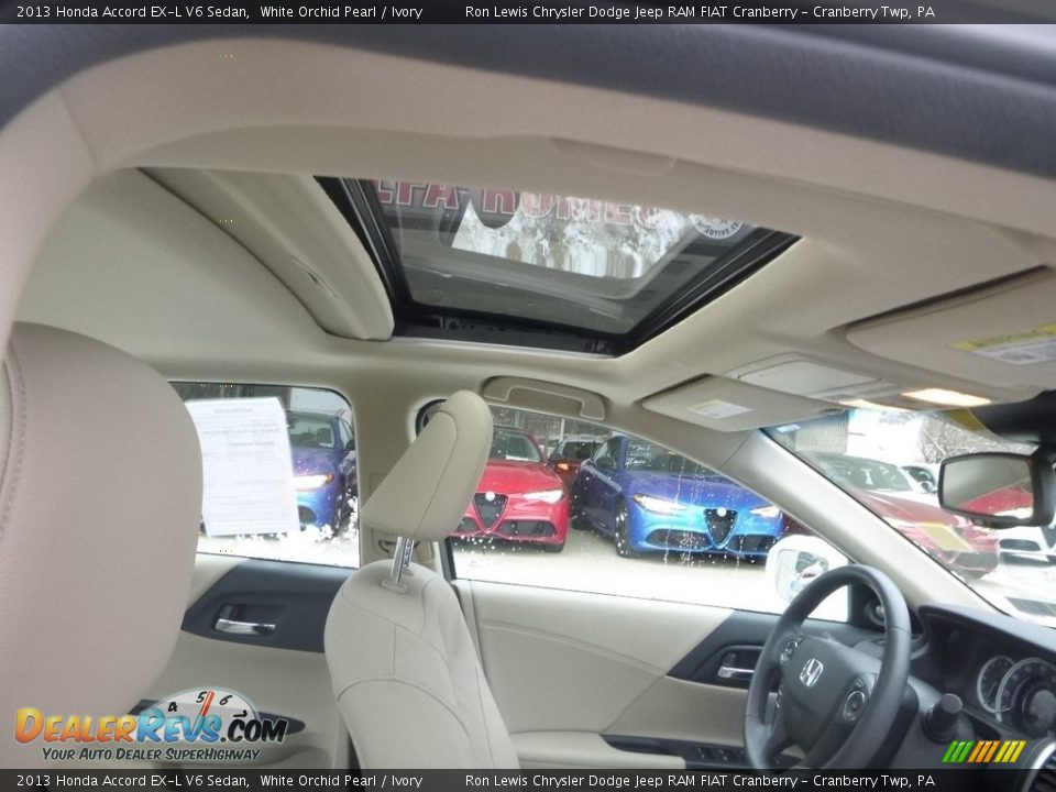 2013 Honda Accord EX-L V6 Sedan White Orchid Pearl / Ivory Photo #12