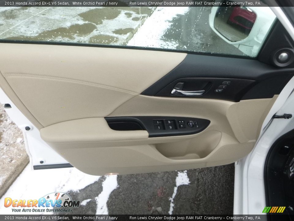 2013 Honda Accord EX-L V6 Sedan White Orchid Pearl / Ivory Photo #13