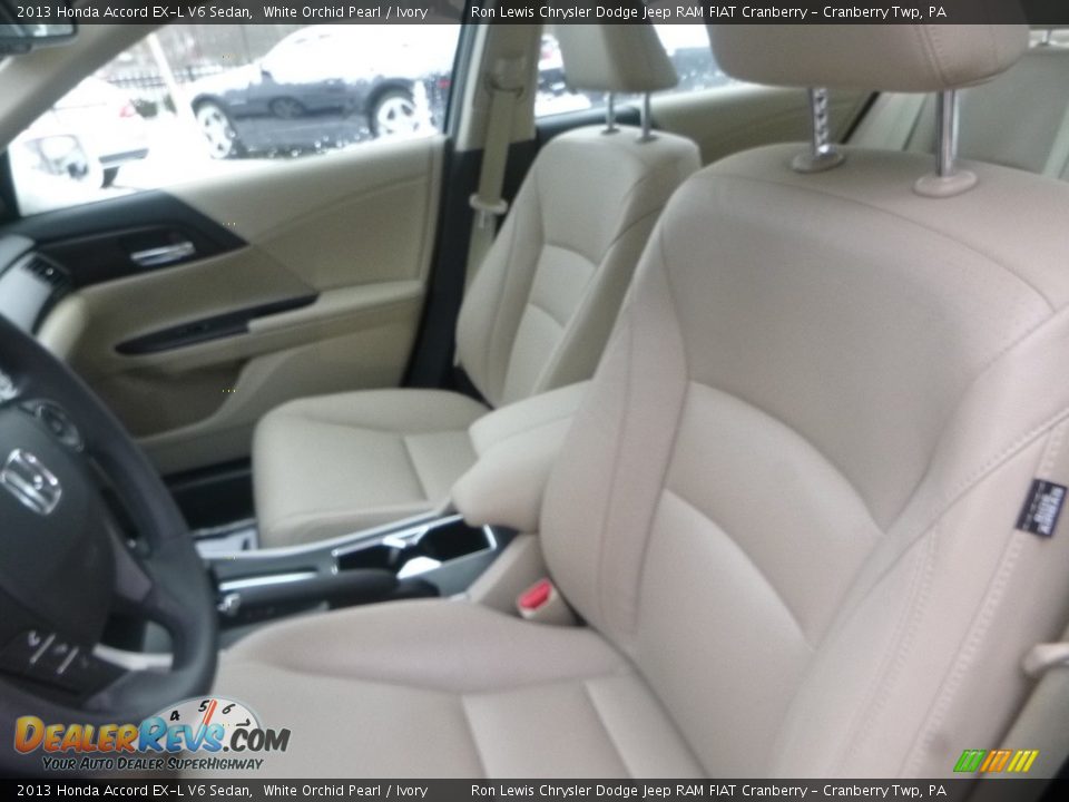 2013 Honda Accord EX-L V6 Sedan White Orchid Pearl / Ivory Photo #14