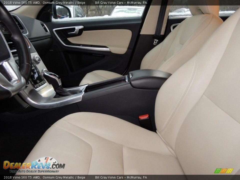 2018 Volvo S60 T5 AWD Osmium Grey Metallic / Beige Photo #11