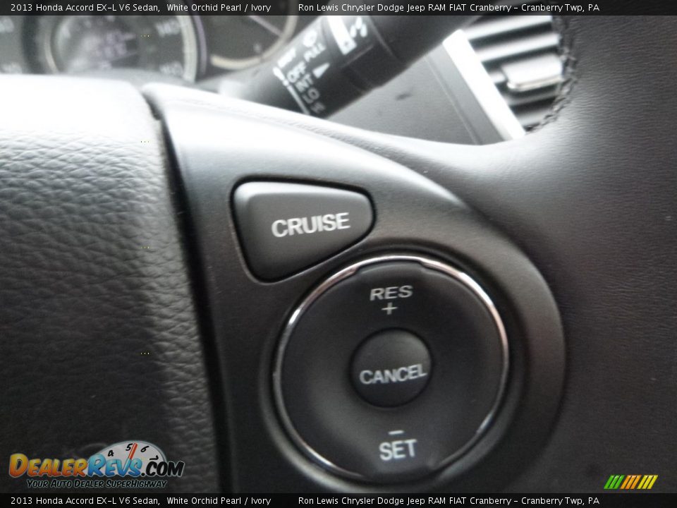 2013 Honda Accord EX-L V6 Sedan White Orchid Pearl / Ivory Photo #19