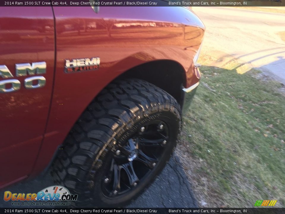 2014 Ram 1500 SLT Crew Cab 4x4 Deep Cherry Red Crystal Pearl / Black/Diesel Gray Photo #9