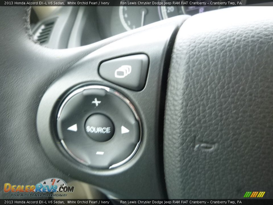 2013 Honda Accord EX-L V6 Sedan White Orchid Pearl / Ivory Photo #20