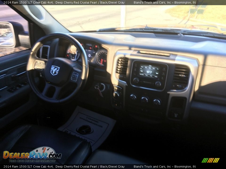 2014 Ram 1500 SLT Crew Cab 4x4 Deep Cherry Red Crystal Pearl / Black/Diesel Gray Photo #10