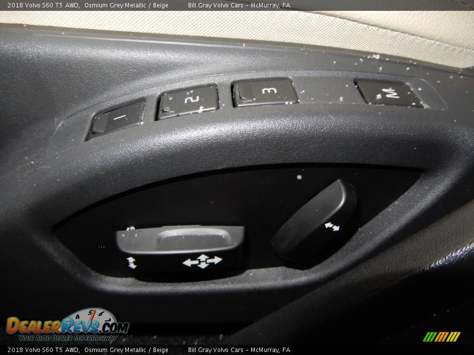2018 Volvo S60 T5 AWD Osmium Grey Metallic / Beige Photo #16