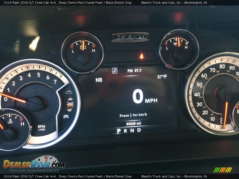 2014 Ram 1500 SLT Crew Cab 4x4 Deep Cherry Red Crystal Pearl / Black/Diesel Gray Photo #22