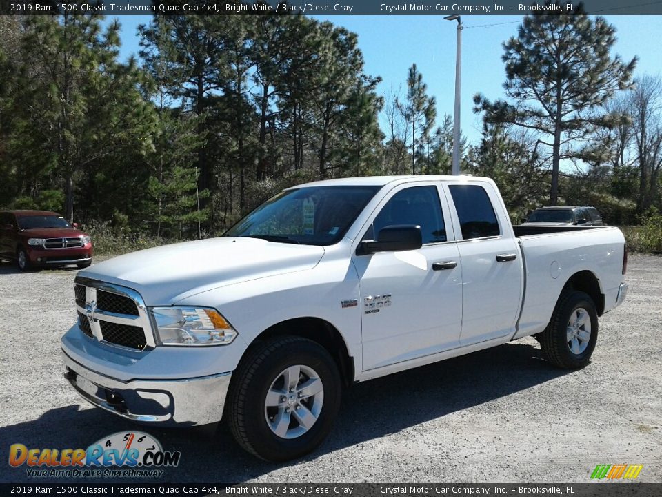 2019 Ram 1500 Classic Tradesman Quad Cab 4x4 Bright White / Black/Diesel Gray Photo #1