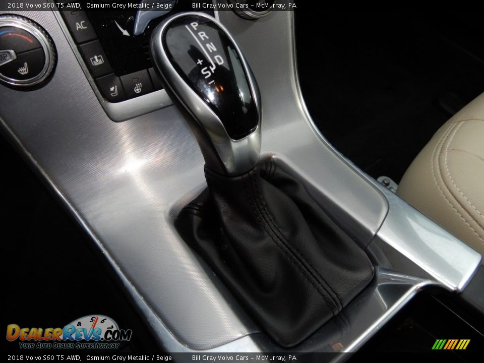 2018 Volvo S60 T5 AWD Osmium Grey Metallic / Beige Photo #19